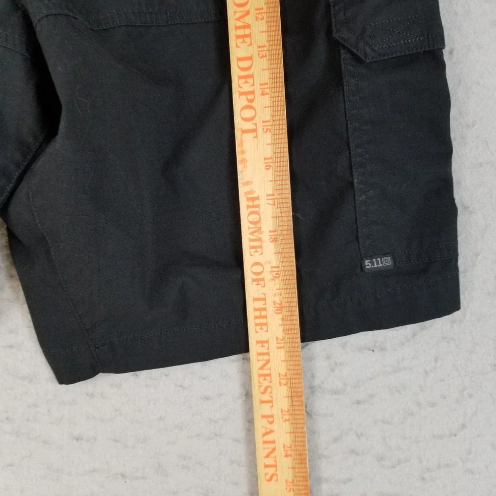 5.11 Tactical Cargo Shorts Mens 38 Black Academy Ripstop Utility Workwear 73287